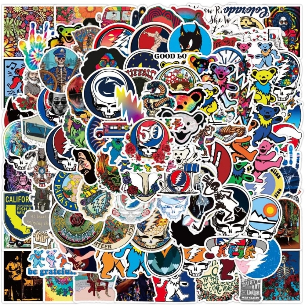25 grateful dead stickers band dancing bears trippy tye tye random sent rock ban
